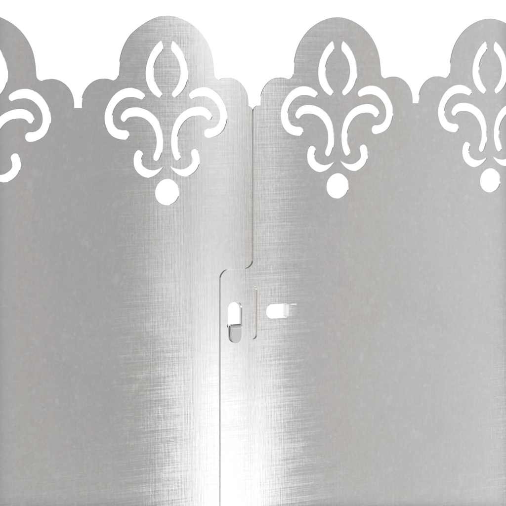Bordure per prato in acciaio inossidabile 10 pz Argento 103 x 0,05 x 22 cm
