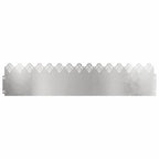 Bordure per prato in acciaio inossidabile 10 pz Argento 103 x 0,05 x 22 cm