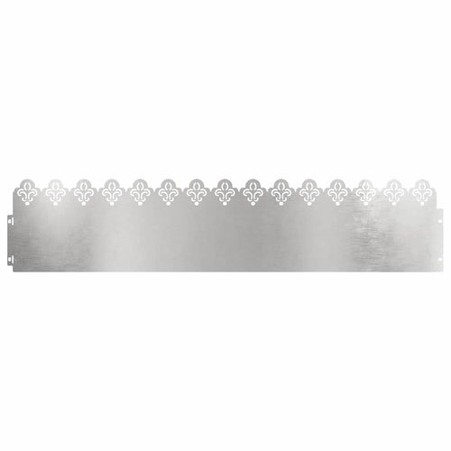 Bordure per prato in acciaio inossidabile 10 pz Argento 103 x 0,05 x 22 cm