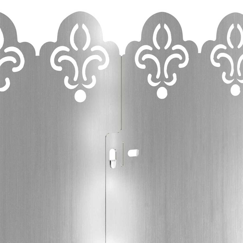 Bordure per prato 10 pezzi Argento 103 x 0,05 x 22 cm