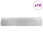 Bordure per prato 10 pezzi Argento 103 x 0,05 x 22 cm