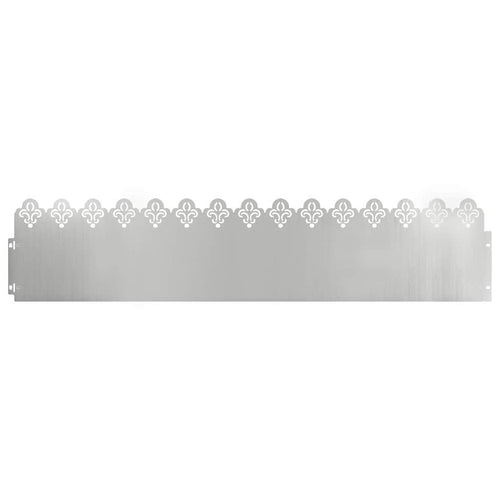 Bordure per prato 30 pezzi argento 103 x 0,05 x 22 cm acciaio zincato