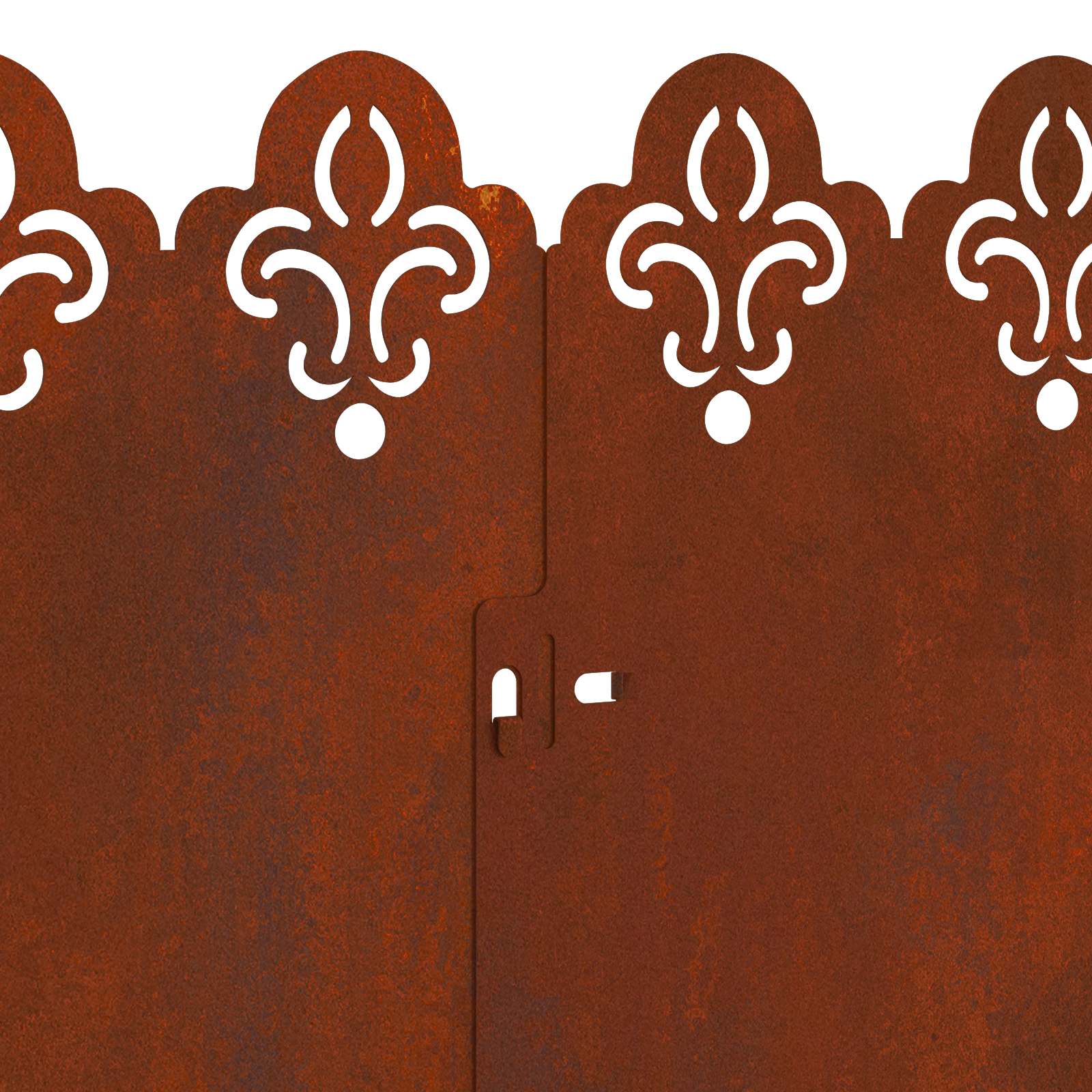 Bordure per prato 10 pezzi acciaio ruggine 103 x 22 cm