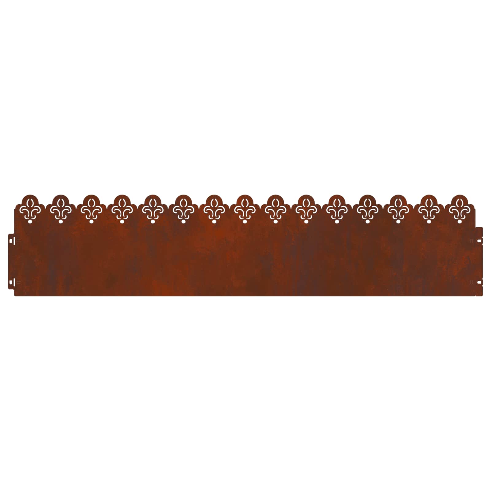 Bordure per prato 10 pezzi acciaio ruggine 103 x 22 cm