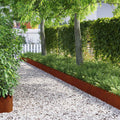 Bordure per prato 20 pz Ruggine 103 x 0,05 x 22 cm Acciaio