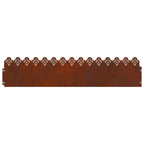 Bordure per prato 20 pz Ruggine 103 x 0,05 x 22 cm Acciaio