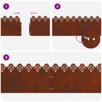 Bordure per prato 20 pz Ruggine 103 x 0,05 x 22 cm Acciaio