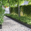 Bordure per prato 10 pz Nero 103 x 0,05 x 22 cm Acciaio