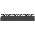 Bordure per prato 10 pz Nero 103 x 0,05 x 22 cm Acciaio