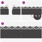 Bordure per prato 20 pz Nero 103 x 0,05 x 22 cm Acciaio