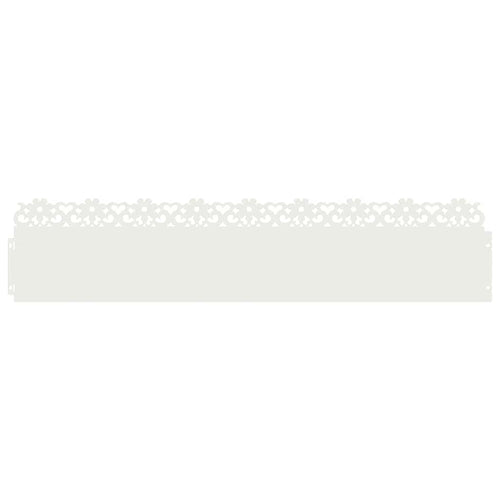 Bordure per prato 10 pcs Bianco 103 x 0,05 x 22 cm Acciaio