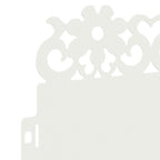 Bordure per prato 20 pz Bianco 103 x 22 cm Acciaio