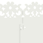 Bordure per prato 20 pz Bianco 103 x 22 cm Acciaio