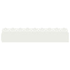 Bordure per prato 20 pz Bianco 103 x 22 cm Acciaio