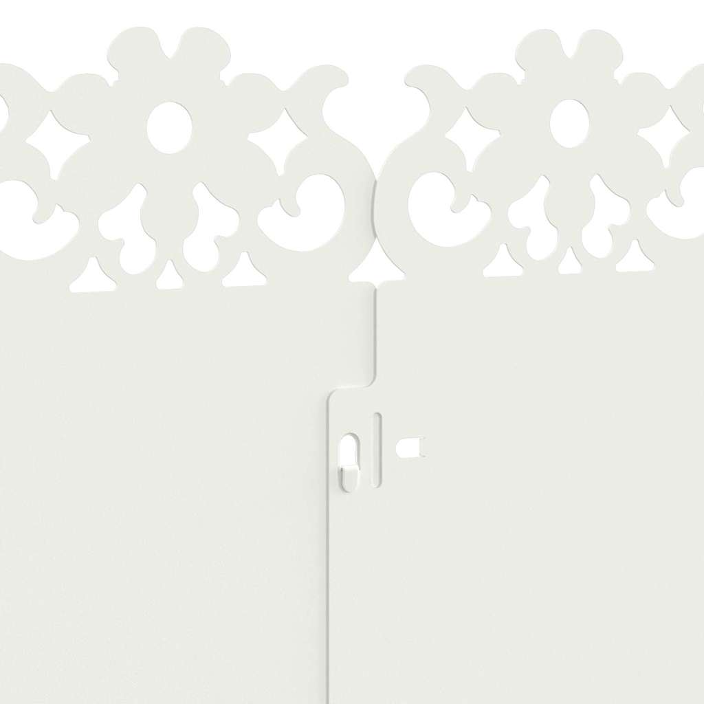 Bordure per prato 30 pezzi bianco 103 x 0,05 x 22 cm acciaio