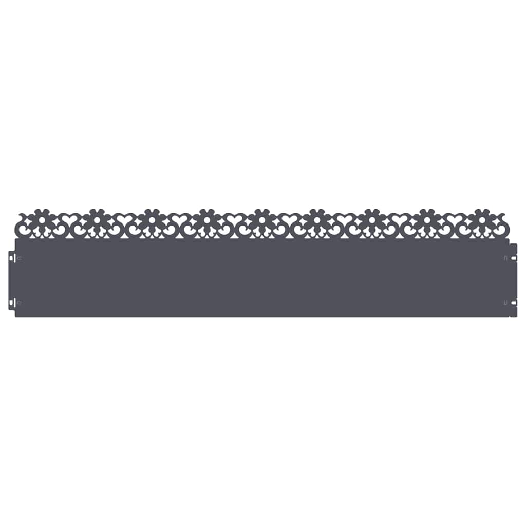 Bordure per prato 20 pz Acciaio Antracite 103 x 22 cm