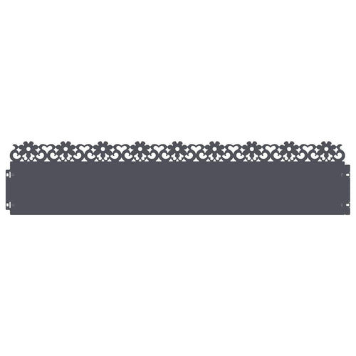 Bordure per prato 20 pz Acciaio Antracite 103 x 22 cm