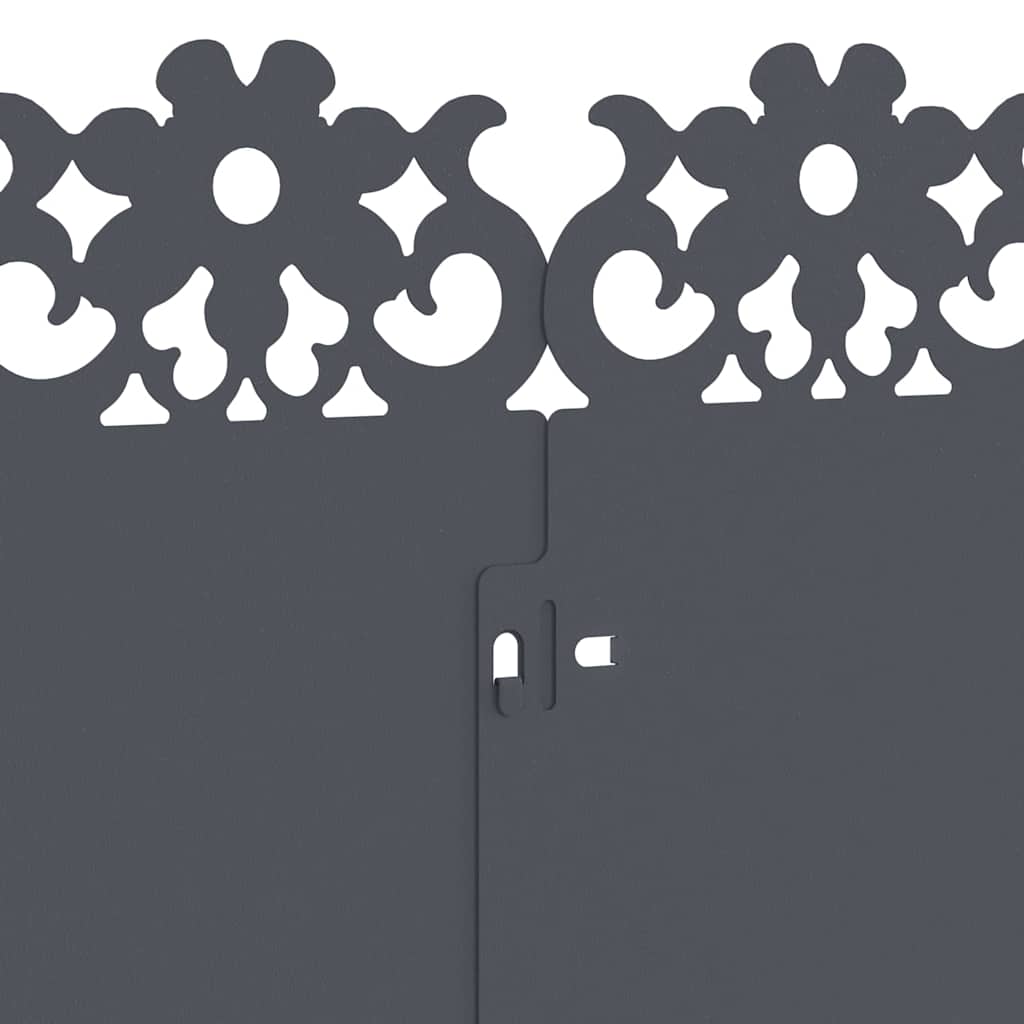 Bordure per prato 30 pezzi antracite 103 x 0,05 x 22 cm acciaio