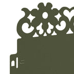 Bordure per prato 10 pezzi Verde oliva 103 x 22 cm Acciaio