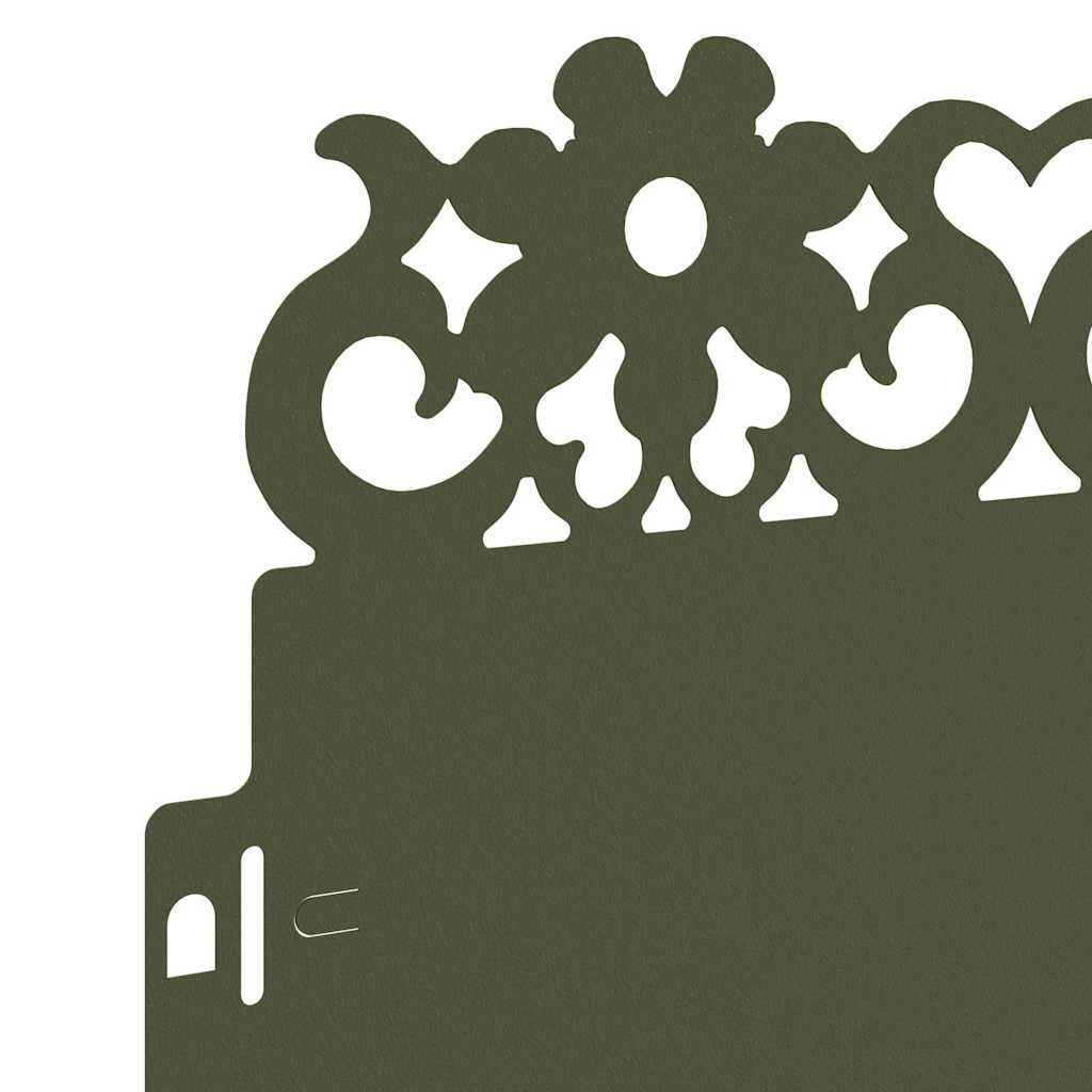 Bordure per prato 10 pezzi Verde oliva 103 x 22 cm Acciaio