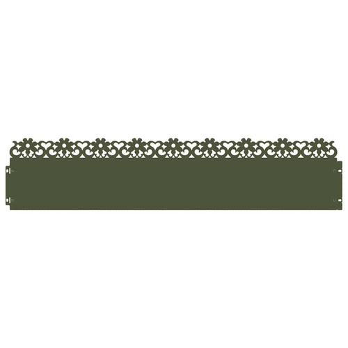 Bordure per prato 30 pezzi verde oliva 103 x 22 cm acciaio