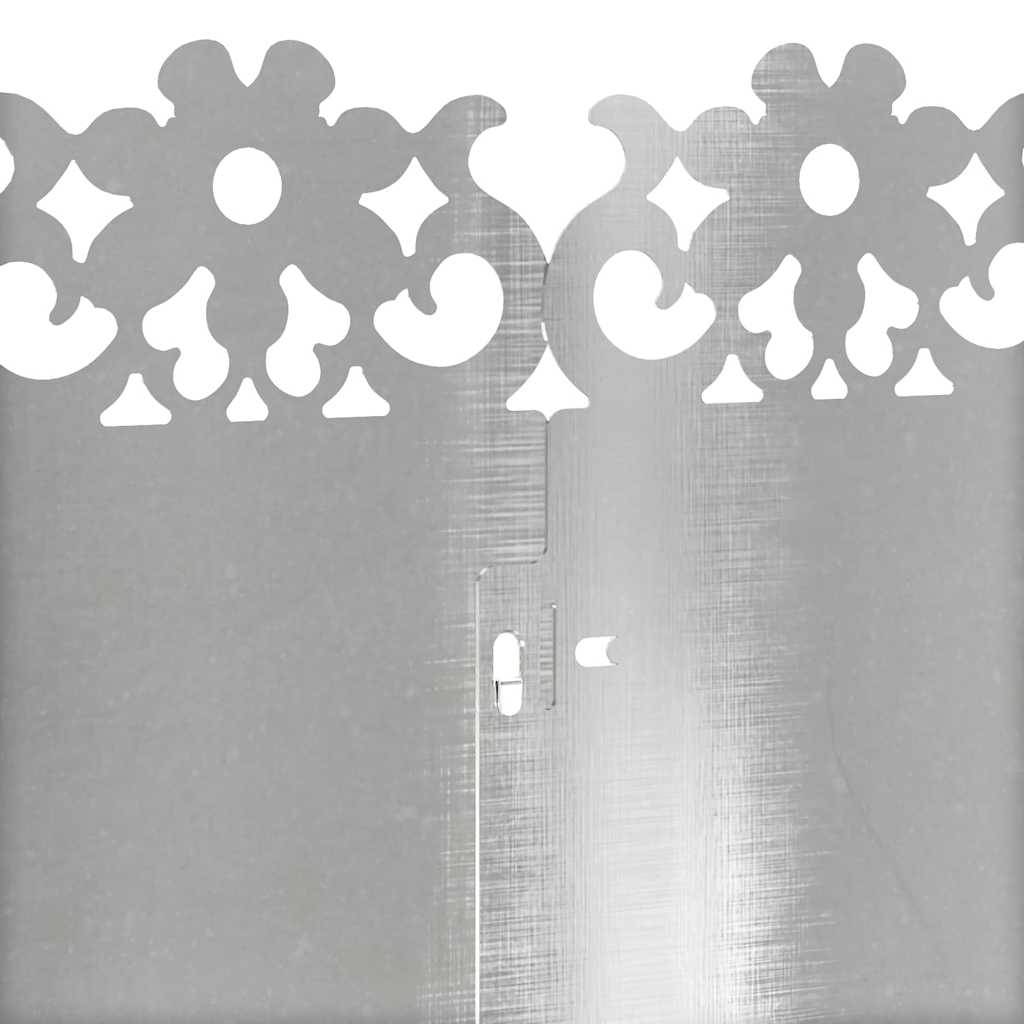 Bordure per prato 10 pezzi acciaio inossidabile argento 103 x 22 cm