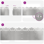 Bordure per prato 10 pezzi acciaio inossidabile argento 103 x 22 cm