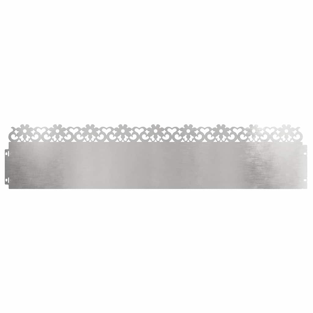 Bordure per prato 30 pezzi Argento 103 x 0,05 x 22 cm