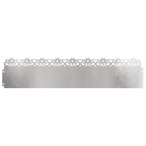 Bordure per prato 30 pezzi Argento 103 x 0,05 x 22 cm