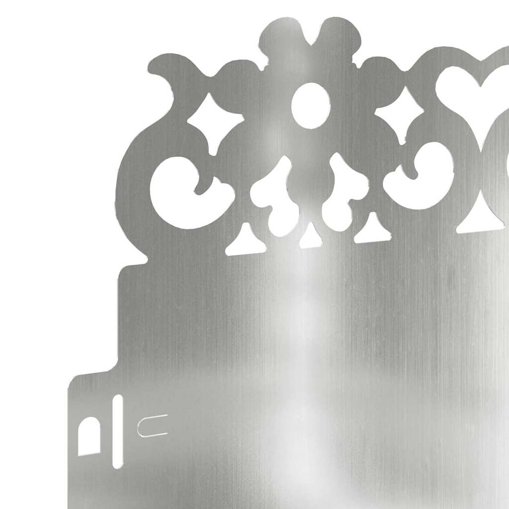 Bordure per prato 10 pezzi Argento 103 x 0,05 x 22 cm