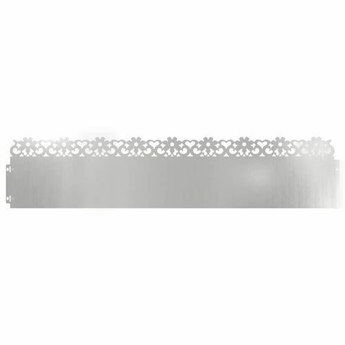 Bordure per prato 10 pezzi Argento 103 x 0,05 x 22 cm