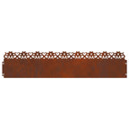 Bordure per prato 30 pezzi Ruggine 103 x 0,05 x 22 cm