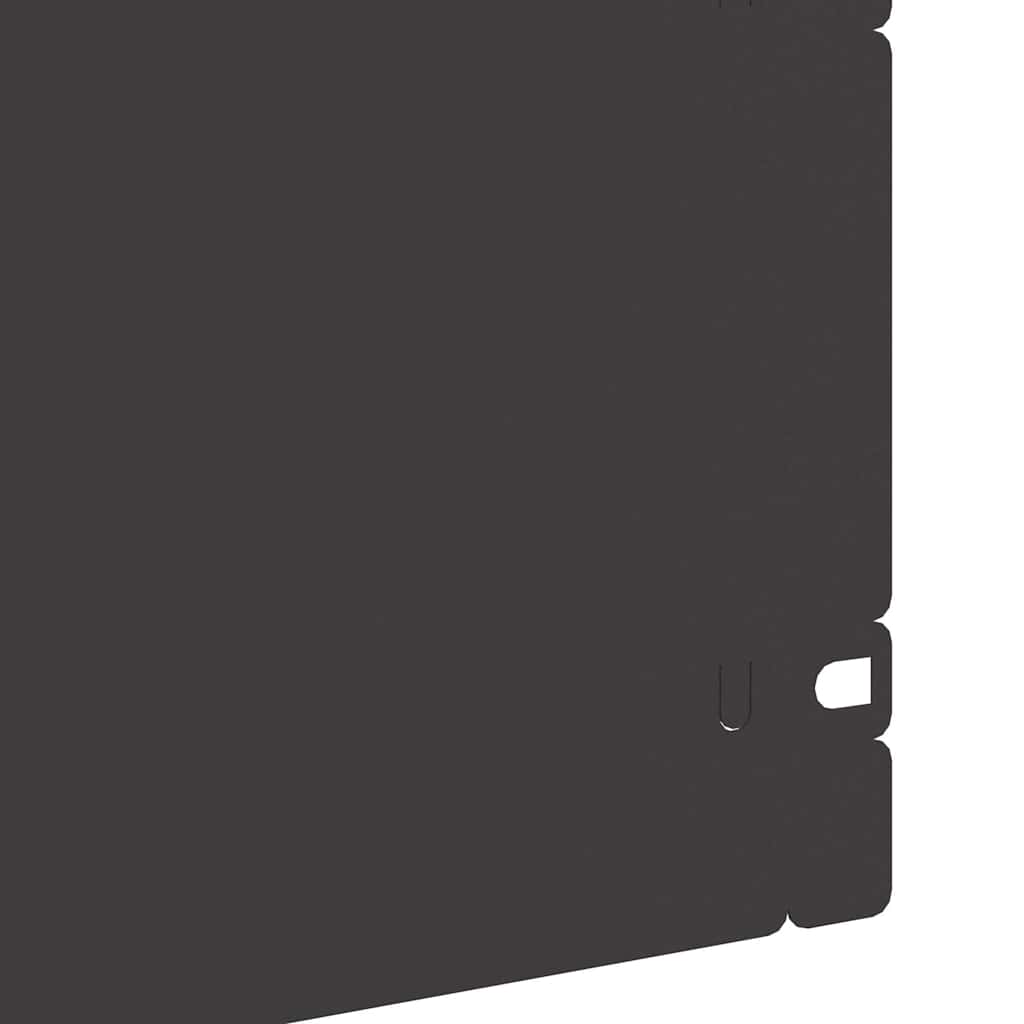 Bordure per prato 10 pezzi Nero 103 x 0,05 x 22 cm Acciaio