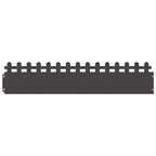 Bordure per prato 20 pezzi Nero 103 x 22 cm Acciaio