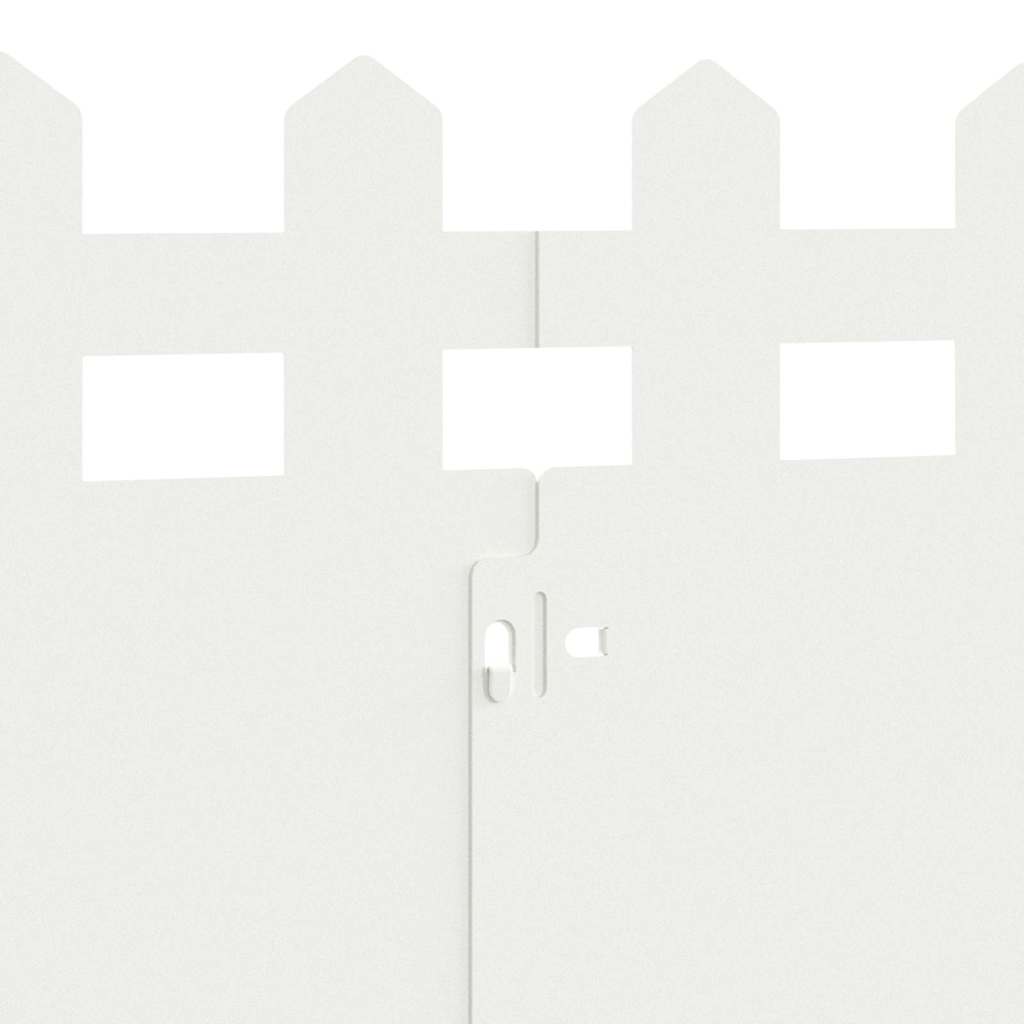 Bordure per prato 10 pz Bianco 103 x 0,05 x 22 cm Acciaio