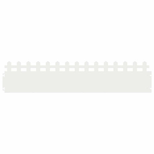 Bordure per prato 10 pz Bianco 103 x 0,05 x 22 cm Acciaio