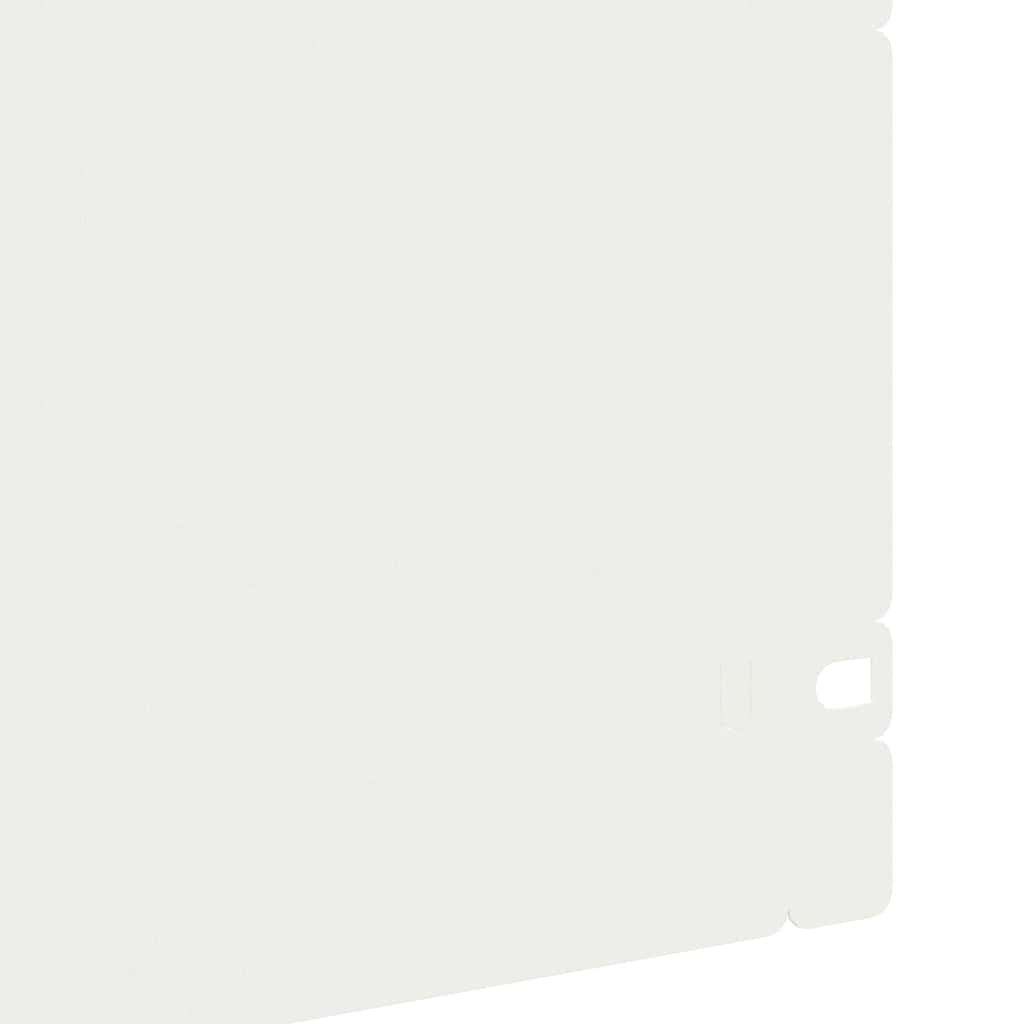 Bordure per prato 20 pezzi Bianco 103 x 0,05 x 22 cm Acciaio
