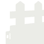 Bordure per prato 20 pezzi Bianco 103 x 0,05 x 22 cm Acciaio
