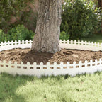 Bordure per prato 20 pezzi Bianco 103 x 0,05 x 22 cm Acciaio