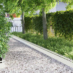 Bordure per prato 20 pezzi Bianco 103 x 0,05 x 22 cm Acciaio