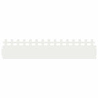Bordure per prato 30 pezzi Bianco 103 x 0,05 x 22 cm Acciaio