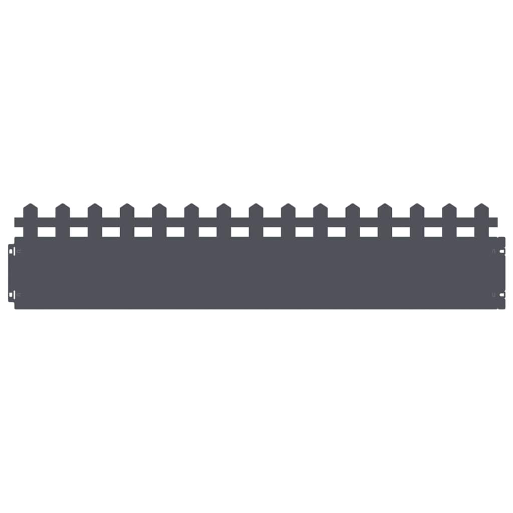 Bordure per prato 30 pcs Antracite 103 x 22 cm Acciaio