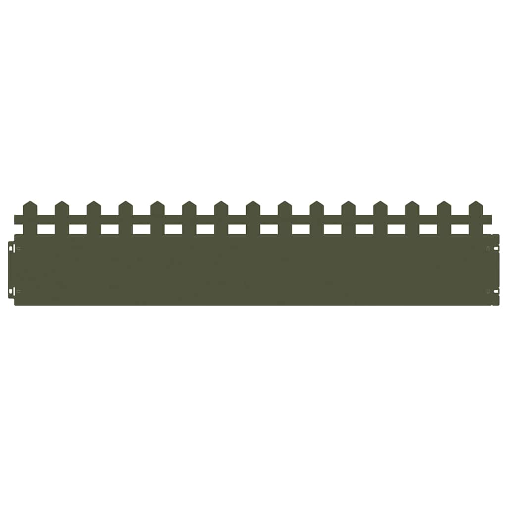 Bordure per prato 30 pcs Verde oliva 103 x 0,05 x 22 cm Acciaio