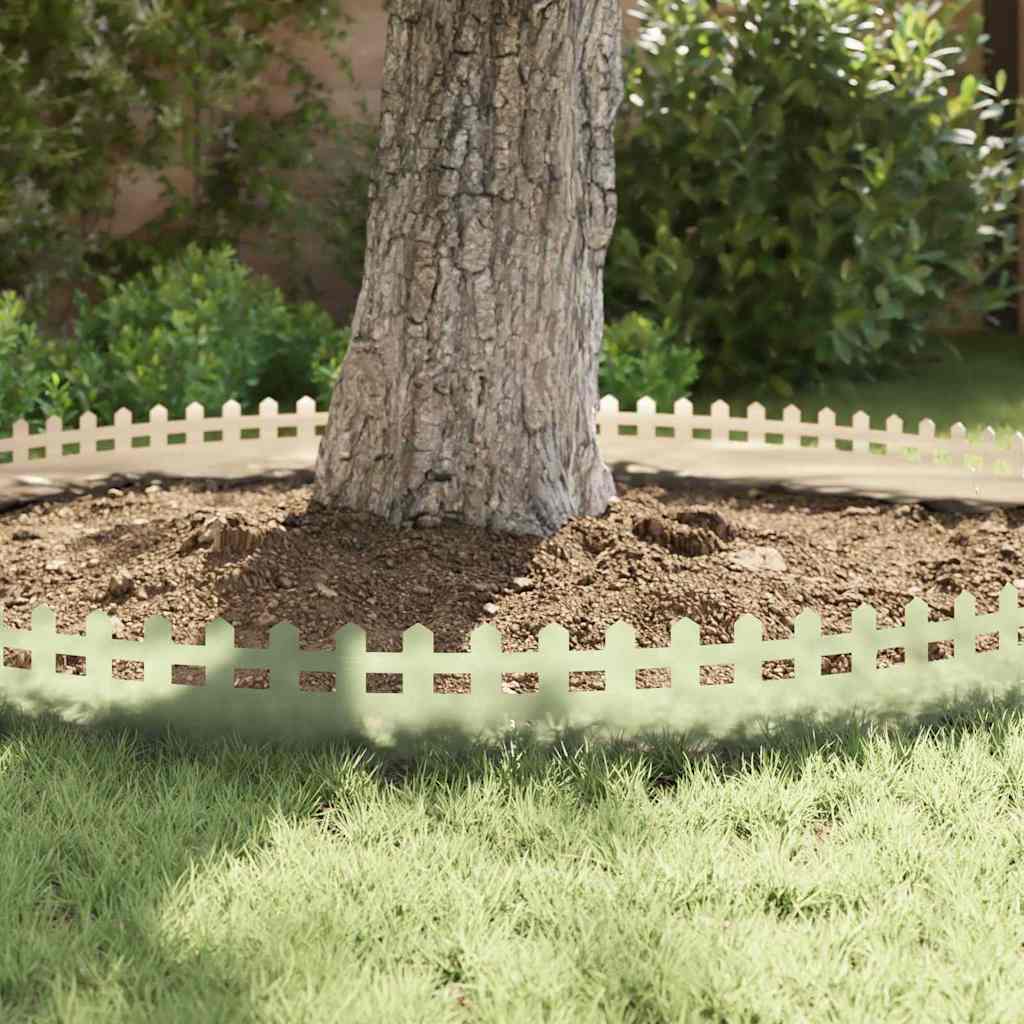 Bordure per prato in acciaio inossidabile 10 pezzi Argento 103 x 22 cm