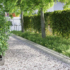 Bordure per prato in acciaio inossidabile 10 pezzi Argento 103 x 22 cm