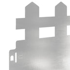 Bordure per prato in acciaio inossidabile 20 pezzi Argento 103 x 0,05 x 22 cm