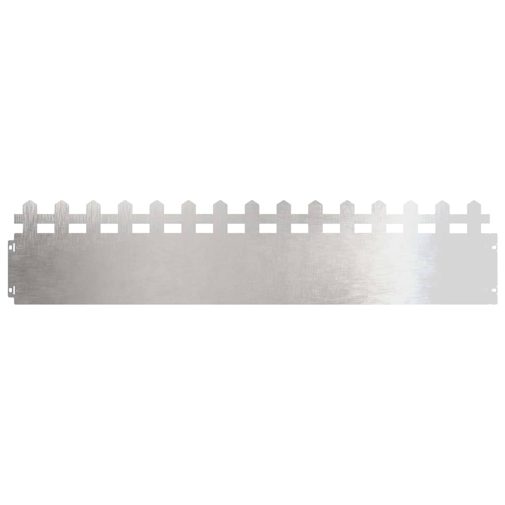 Bordure per prato in acciaio inossidabile 20 pezzi Argento 103 x 0,05 x 22 cm