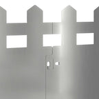 Bordure per prato 20 pezzi argento 103 x 0,05 x 22 cm acciaio zincato
