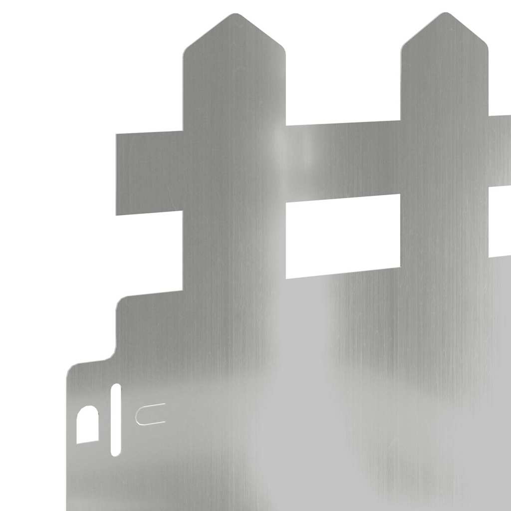 Bordure per prato 30 pezzi Argento 103 x 0,05 x 22 cm