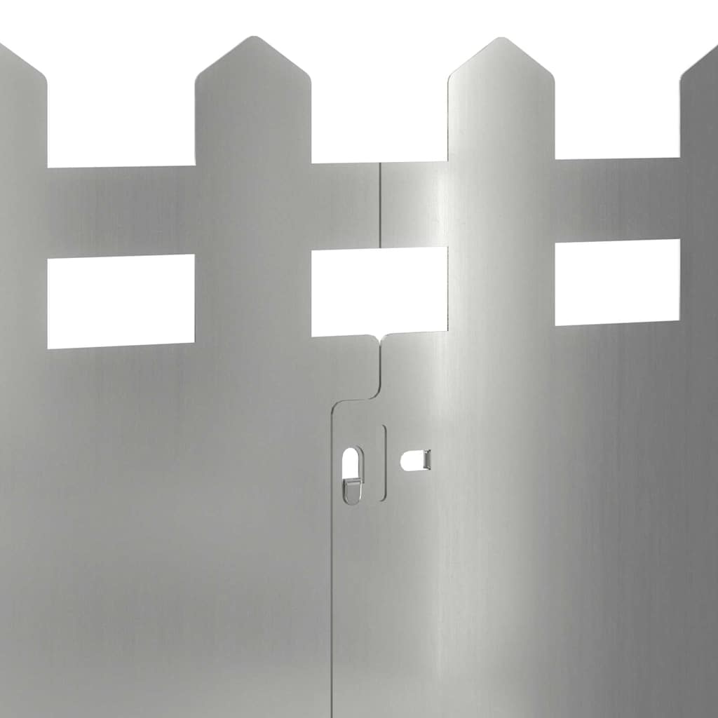 Bordure per prato 30 pezzi Argento 103 x 0,05 x 22 cm